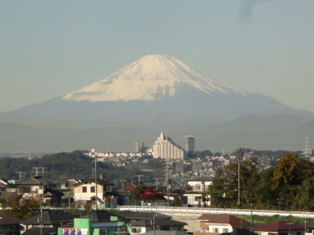 小菅ケ谷北公園からの富士山(横線)
